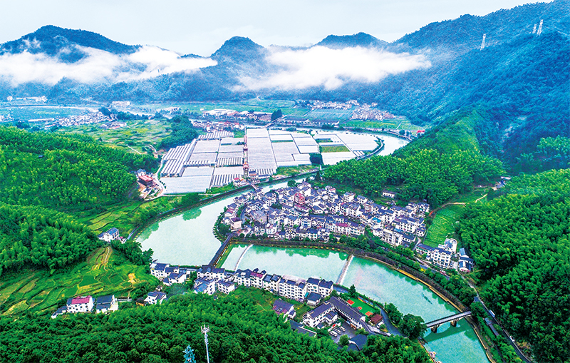 View from a Green train in Zhejiang countryside