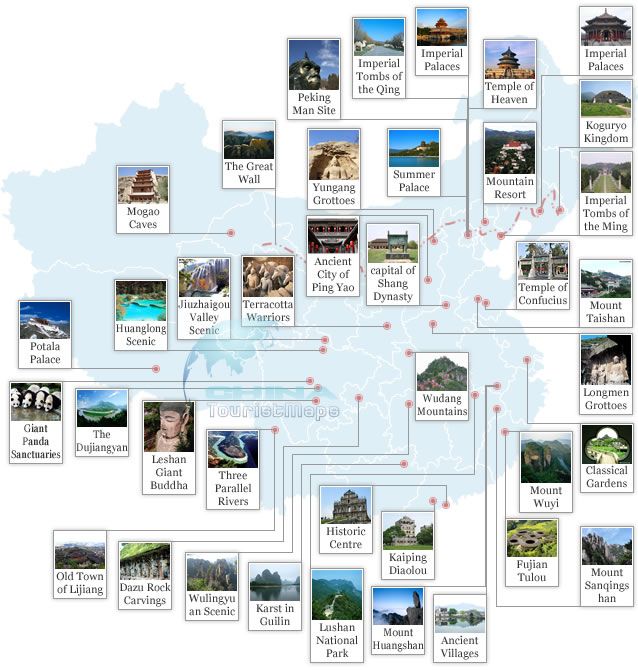 Northern China UNESCO map